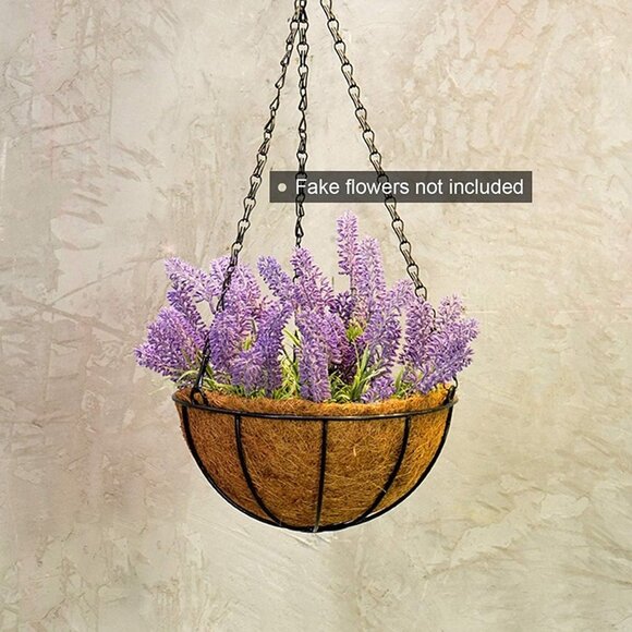 NEW 3 Pack 10" Metal Hanging Flower Pots Hanging Planters Plant Basket - Picture 9 of 9